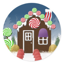 Christmas Candy House Holiday Envelope Seals stickers