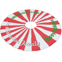 Christmas Candy PERSONALIZE FAMILY NAME Tree Skirt