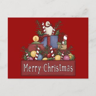 Christmas Candy postcard