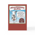 Christmas card: A cow's reminder to Santa