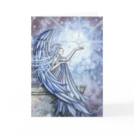 Christmas Card Angel and Star card