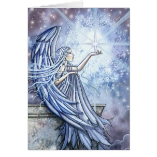 Christmas Card Angel and Star