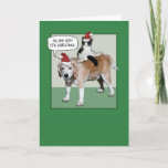Christmas card: Dog and cat