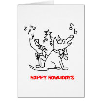Christmas card dogs Happy Howlidays!