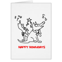Christmas card dogs Happy Howlidays!