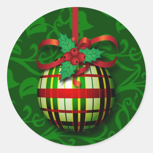 Christmas Card Envelope Seals Christmas Gifts Round Sticker Zazzle