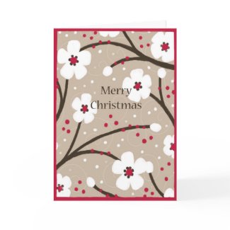 Christmas Card - Flowers and Berries card