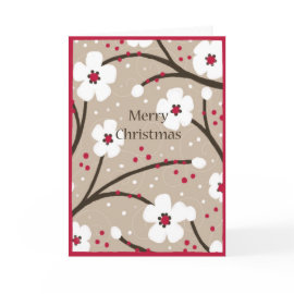 Christmas Card - Flowers and Berries card