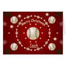Christmas Card For Baseball Coach