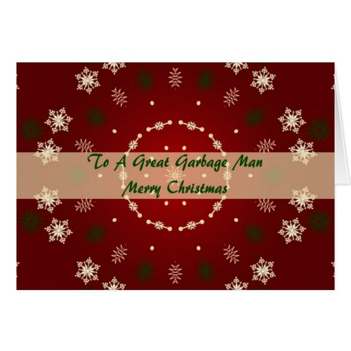 Christmas Card For Garbage Man Zazzle