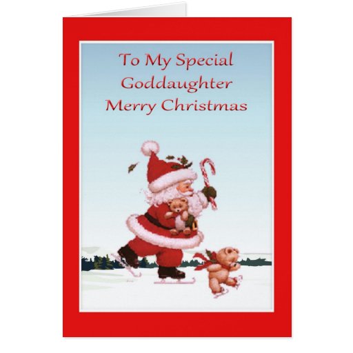 Christmas Card For Goddaughter | Zazzle