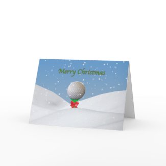 Christmas Card for Golfer card