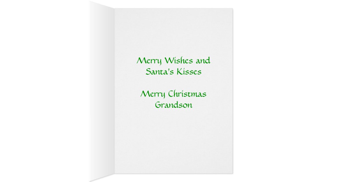 Christmas Card For Grandson | Zazzle