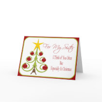 Christmas Card for Sister by WinterHolidayGifts Christmas Card for Sister