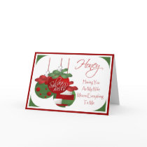 Christmas Card for Wife by WinterHolidayGifts Christmas Card for Wife