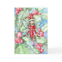 Christmas Card Holly Fairy by Molly Harrison