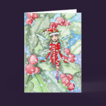 Christmas Card Holly Fairy by Molly Harrison cards