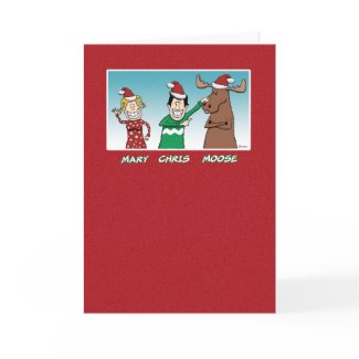 Christmas card: Mary Chris Moose card