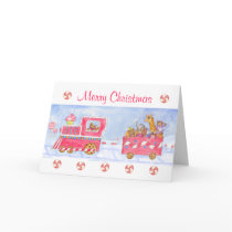 Christmas Card Merry Christmas Train Candy