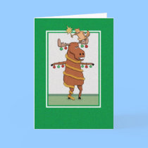 Christmas card: Moose tree by chuckink Christmas card: Moose tree