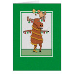 Christmas card: Moose tree
