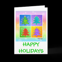Christmas Card - Pop Art Christmas Trees cards