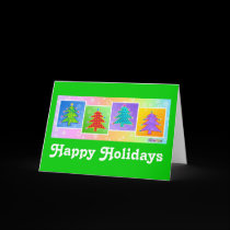 Christmas Card - Pop Art Christmas Trees cards