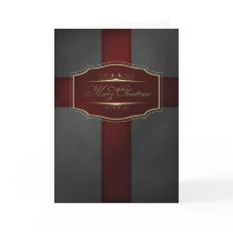 Christmas Card Red and Grey