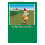 Christmas card: Sandy Claws Cat