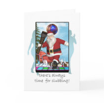 Christmas Card, Santa Night Clubbing