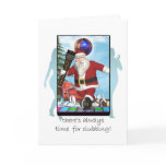 Christmas Card, Santa Night Clubbing