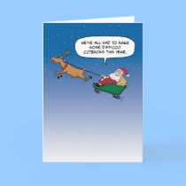 Christmas card: Santa's Cutbacks by chuckink Christmas card: Santa's Cutbacks