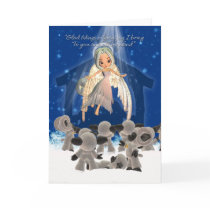Christmas Card While Shepherds Watch Their Flocks