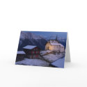 Christmas Card with Church on a Snowy Mountain 01