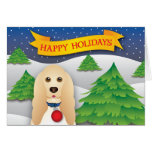 Christmas Card with Dog in Snow cards