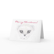 Christmas Card with Ferret Picture