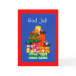 Christmas Card with Gifts - Swedish Greeting