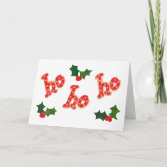 Christmas Card with Holly card