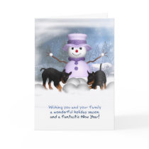 Christmas Card With Rottweiler Puppies - Called Wh