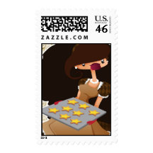 Christmas card with the Baker Postage Stamps