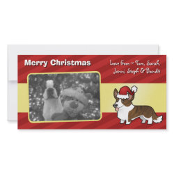 Christmas Cardigan Welsh Corgi photocard