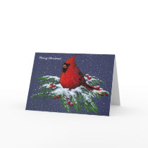 CHRISTMAS: CARDINAL: BIRD: SNOW: CARD by joyart CHRISTMAS: CARDINAL: BIRD: SNOW: CARD