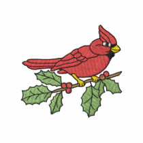 Christmas Cardinal embroidered shirts by ZazzleEmbroidery Christmas Cardinal embroidered shirts