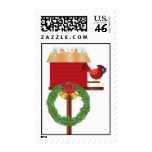 Christmas Cardinal Postage Stamp