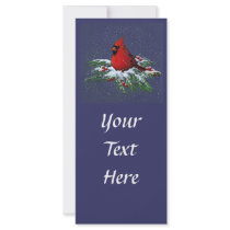 CHRISTMAS: CARDINAL: RACK CARD rack cards by joyart CHRISTMAS: CARDINAL: RACK CARD rack cards