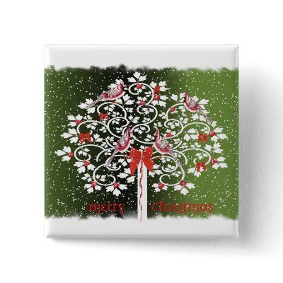 Christmas Cardinals buttons