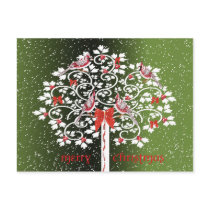 Christmas Cardinals postcards