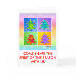 Christmas Cards - Invitations - Pop Art Tree