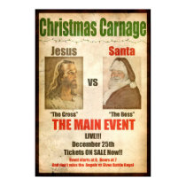 Christmas Carnage Jesus vs Santa posters