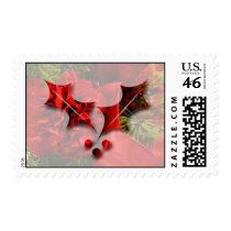 Christmas Carnations; Merry Christmas Stamp